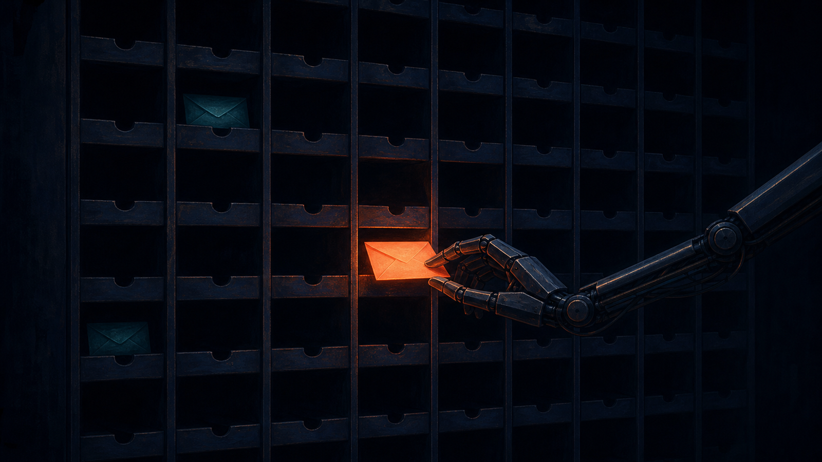 Illustration of labeled mailbox slots filled from a single shared inbox.